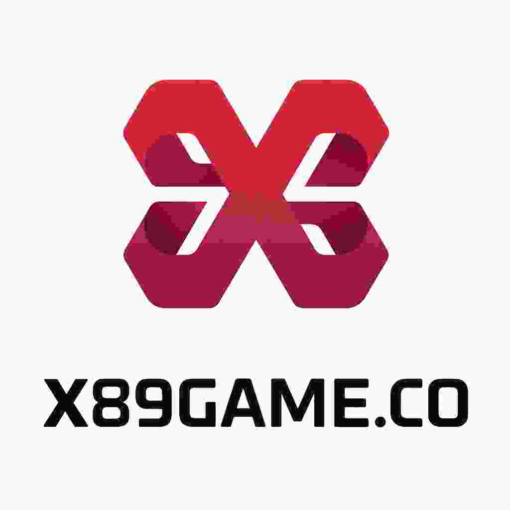 X89GAME Logo – Modern Red Gaming Brand Symbol with Bold Typeface